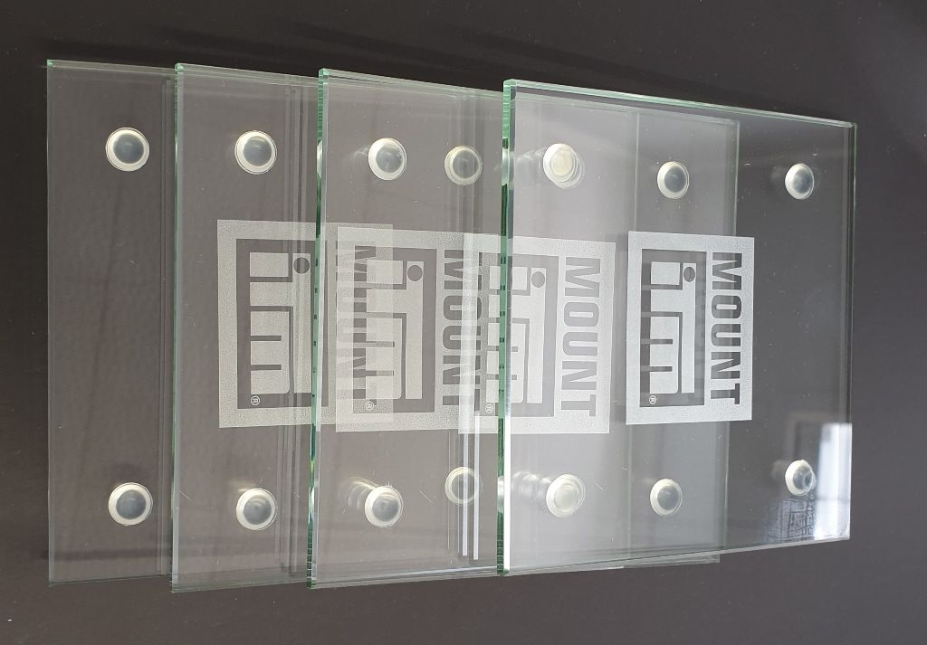 Branded Glass Coasters for Mount ITM