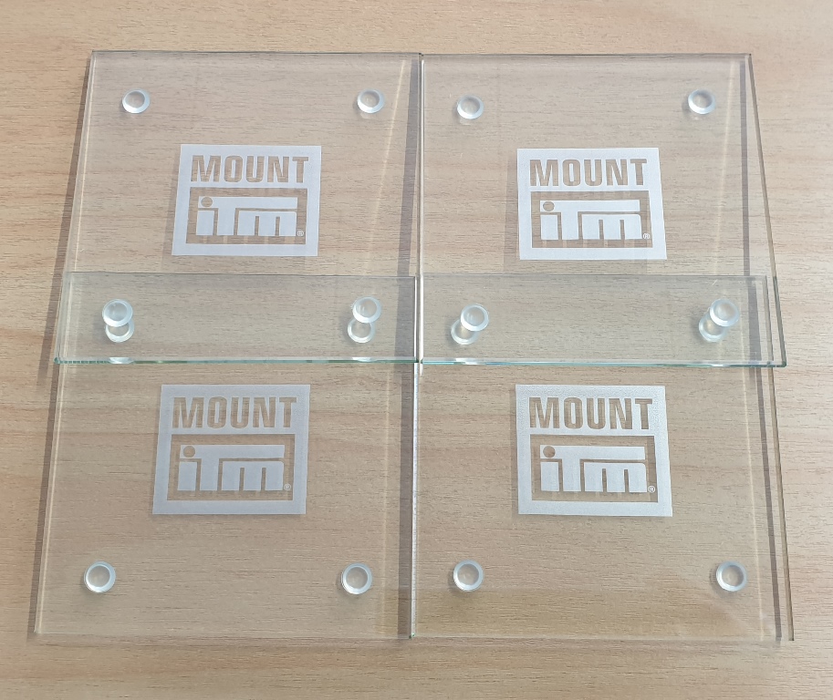 Branded Glass Coasters for Mount ITM